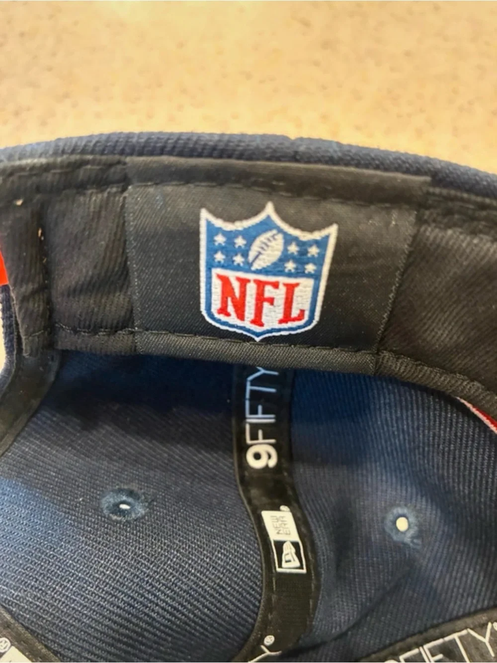 New Era Kids Two-Tone Snapback Cap in Navy and Orange